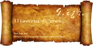 Illavszky Ágnes névjegykártya